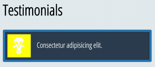 Widget z testimonialem