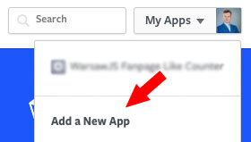 Menu do zakładania aplikacji