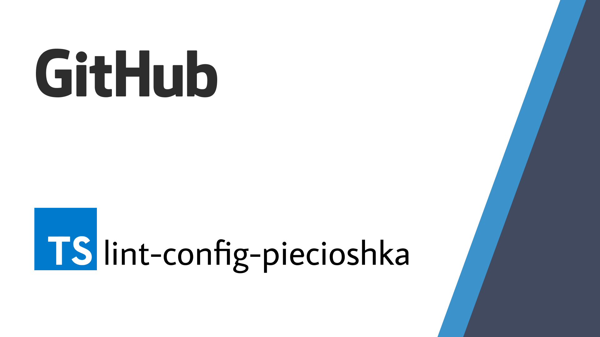 Własna konfiguracja do TSLint