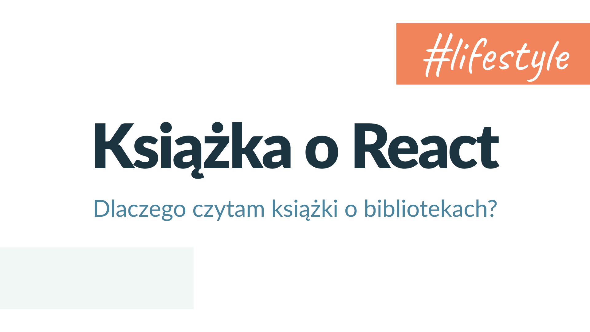 Dlaczego czytam książki o bibliotekach?